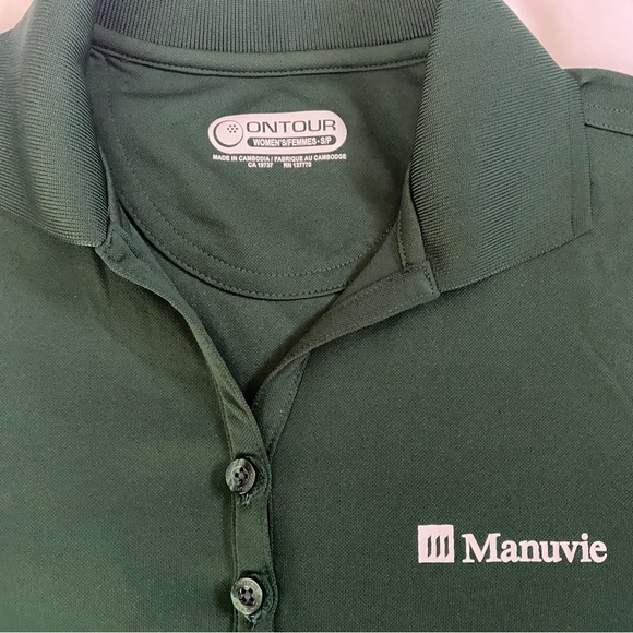 Brand-New OnTour Women’s size Small (S/P) Green Manuvie Golf Polo Shirt - Picture 2 of 4